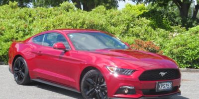 2017 burgundy Ford Mustang Fastback