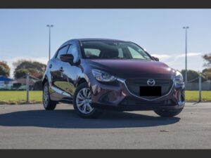 2017 wine red Mazda Demio