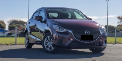 2017 wine red Mazda Demio