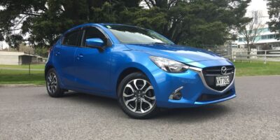 2017 blue Mazda 2