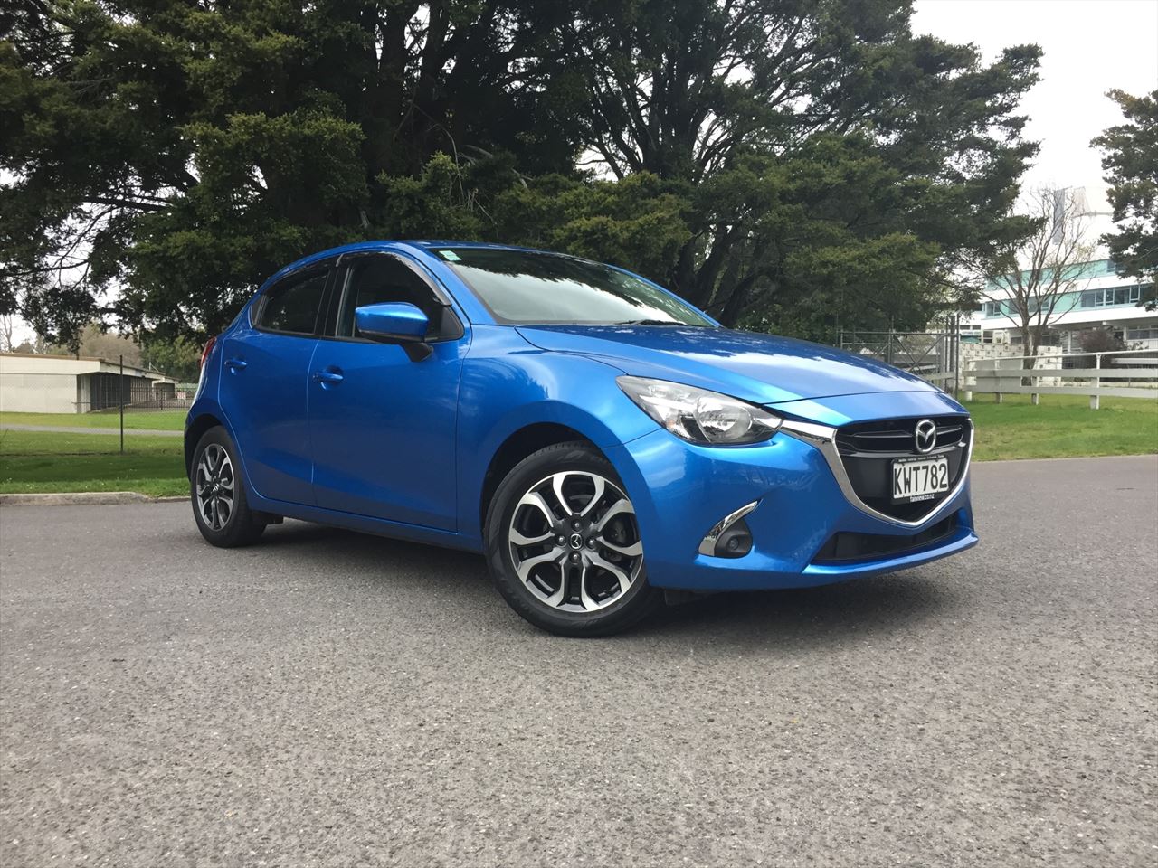 2017 blue Mazda 2