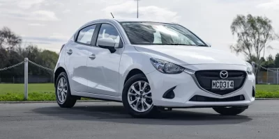 2019 white Mazda 2