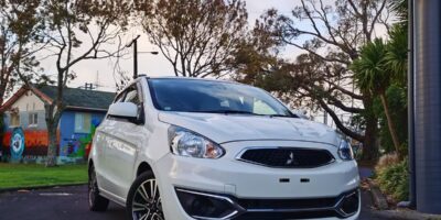 2018 white Mitsubishi Mirage