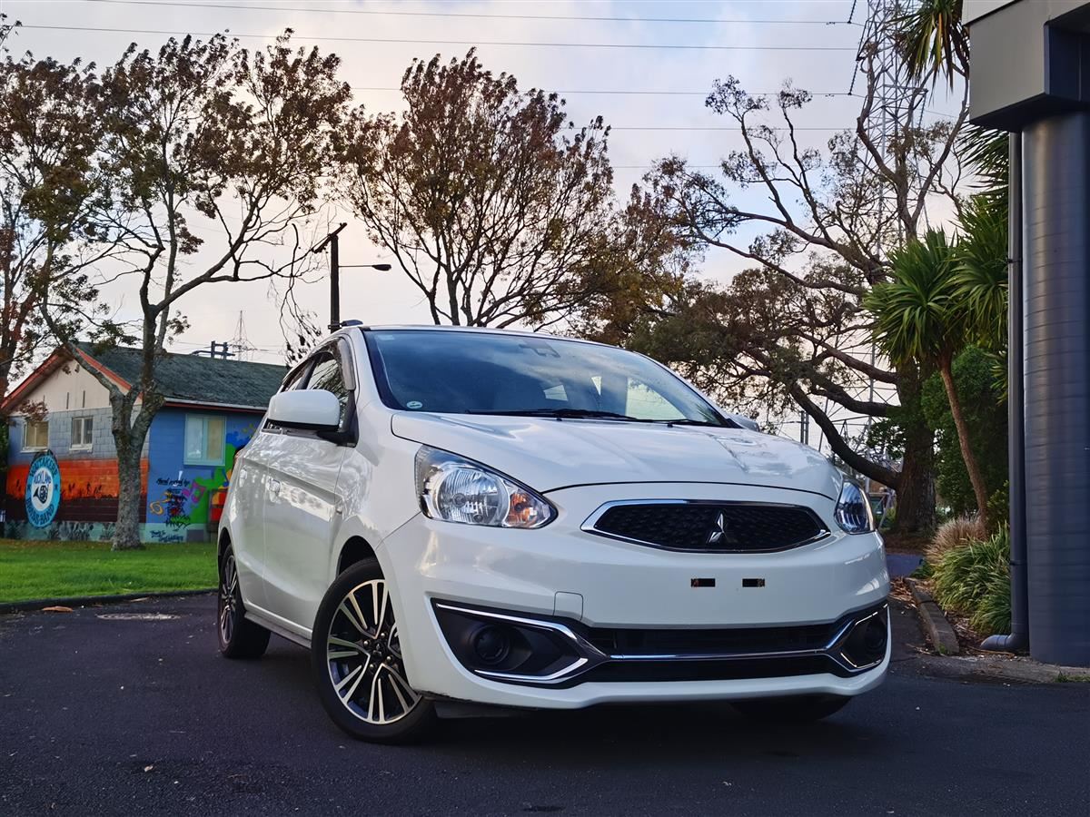 2018 white Mitsubishi Mirage