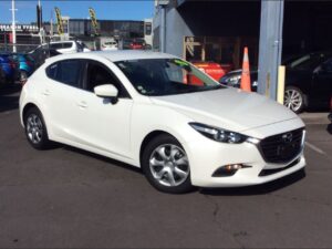 2019 white Mazda Axela