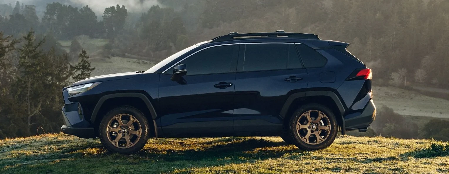 An image of Toyota RAV 4 in blue color