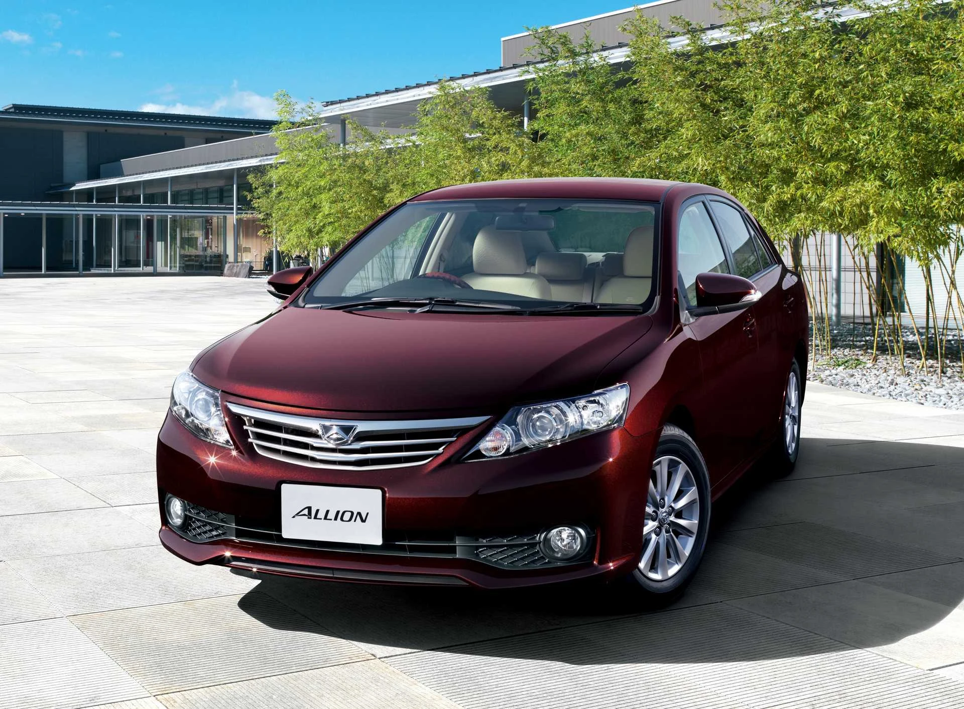 An image of the grand front view of the Toyota Allion