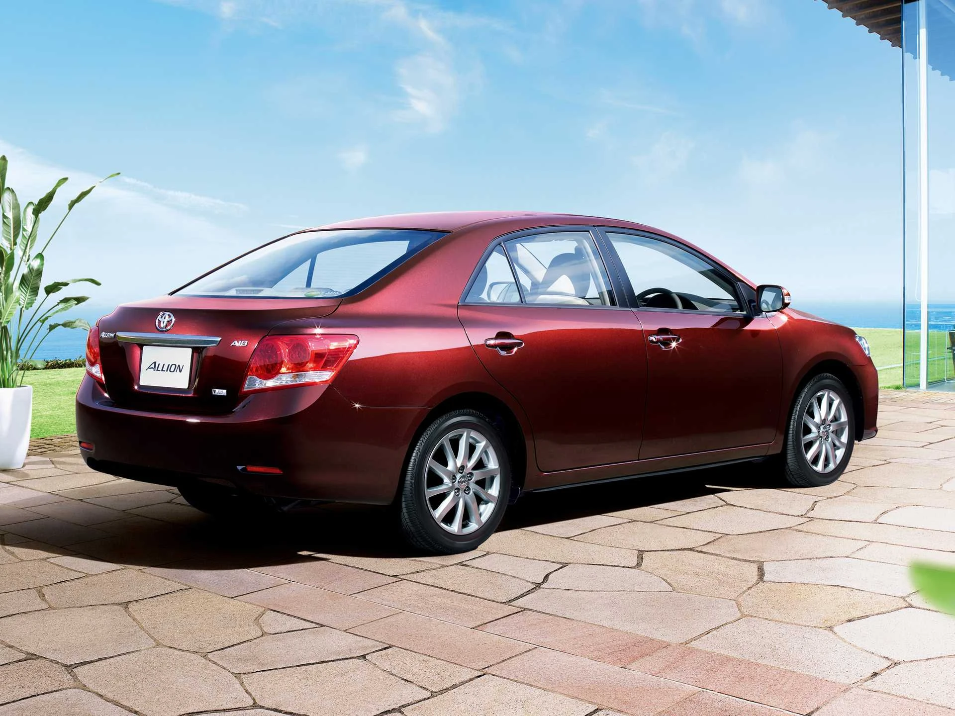 An image of the rear side of the Toyota Allion