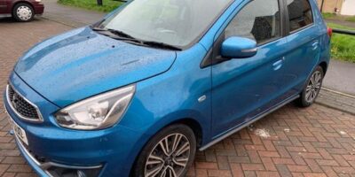 2017 blue Mitsubishi Mirage