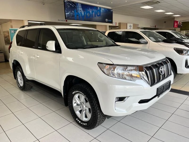 An image of the Toyota Prado in a parking of a showroom