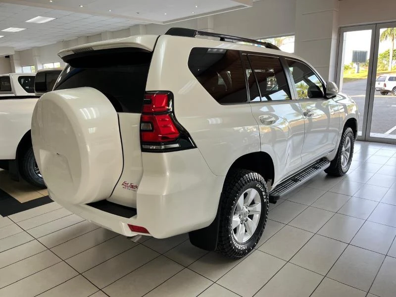 An image of a diesel Prado showing its rear sparewheel