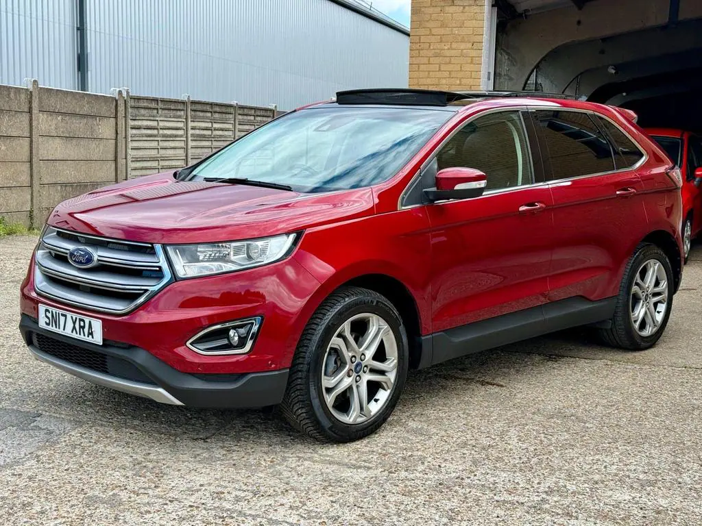 2017 Red Ford Edge TITANIUM TDCI