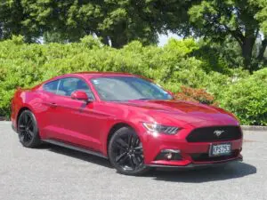 2017 burgundy Ford Mustang Fastback