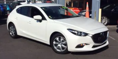 2019 white Mazda Axela