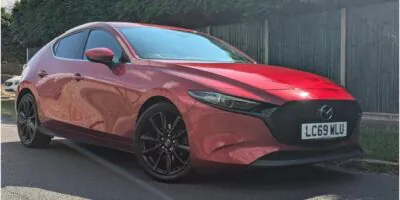 2019 red Mazda Axela